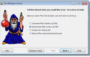 Wizard interface