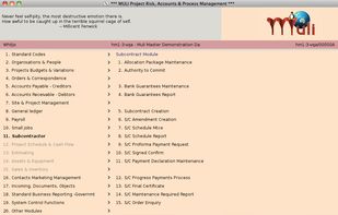Muli Menu - Subcontractor module