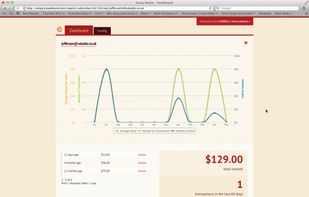 Individual donor report shows giving over time, average gift and total given