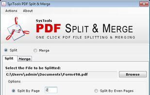 Choose the accurate split and merge option according to your need.