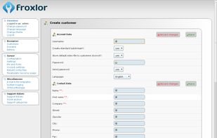 Froxlor screenshot 1