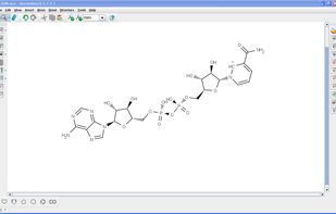 The co-factor NAD in 2D format in Marvin.