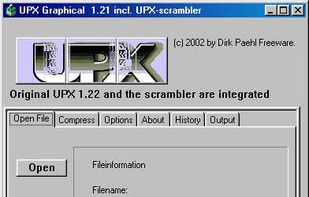 UPX Graphical screenshot 1