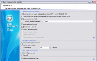 User-friendly wizard interface | Step 4 - Specify data synchronization options