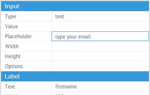 property sheet in form builder