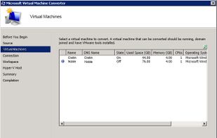 Microsoft Virtual Machine Converter screenshot 1