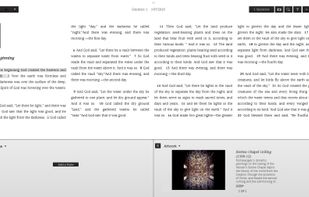 Reading the Bible in Glo Premium.
