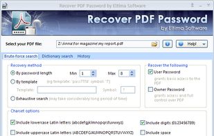 Recover PDF Password screenshot 1