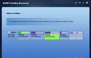 AOMEI OneKey Recovery screenshot 1