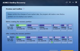 AOMEI OneKey Recovery screenshot 2