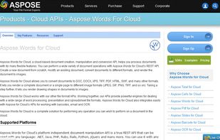 Aspose.Words for Cloud screenshot 1