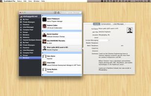 Desktop screen shot showing a user profile