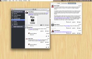 Desktop screen shot showing a person's liked messages
