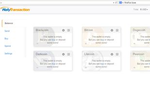 The wallet interface is relatively clean. 