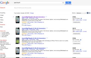 Google Product Search screenshot 1