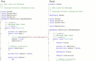 Sample of how NArrange reorganized a file