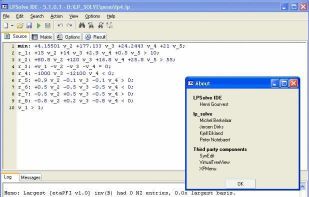 lpsolve screenshot 1