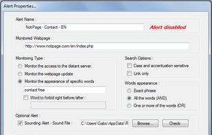 Alert Settings