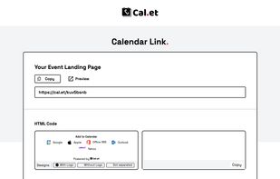 Cal.et - Free Alternative to AddEvent, EvenTable, eCal.com