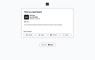 Cal.et - Free Alternative to AddEvent, EvenTable, eCal.com
