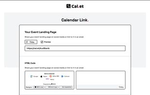 Cal.et - Free Alternative to AddEvent, EvenTable, eCal.com