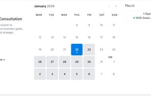 You can book your meetings easily by choosing available slots.