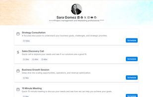 Your brand page according to your profession.