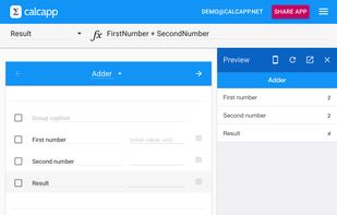 Calcapp screenshot 2