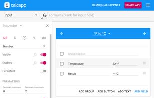 Calcapp screenshot 1