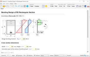 Bending design of RC section