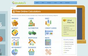 Calculators.org screenshot 1