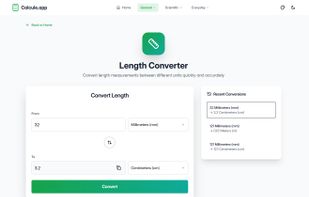 Length Conversion page