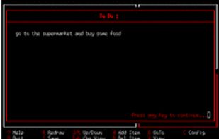 Calcurse screenshot 2
