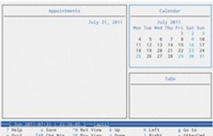 Calcurse screenshot 1