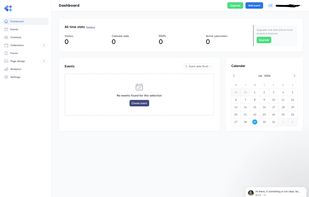 the dashboard of CalendarLink