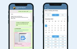 Sharing a link to your availability to your contact to book a meeting