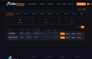 Callastream Web Dashboard