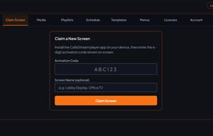 CallaStream - Claim a screen