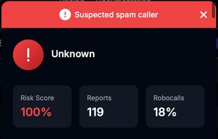 Spam phone number example