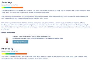 Monthly forecasts with handpicked products