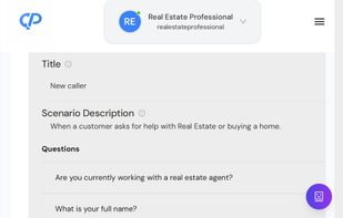 Build custom scenarios and how your AI receptionist handles the interaction.