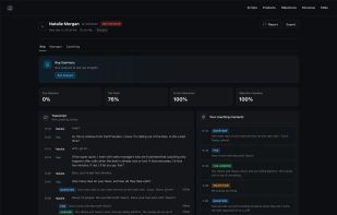 Three-perspective post-call analysis. Review every call from the rep, manager, and coaching angle with AI-powered insights.