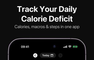 Daily dashboard showing calorie budget, protein, carbs, fat, step counter, streaks, and logged meals in one view.