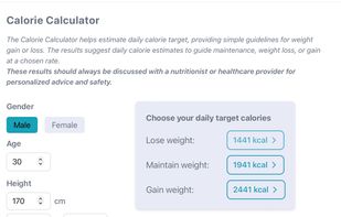 Calculate your target calories