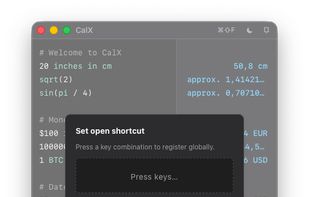 CalX screenshot 2