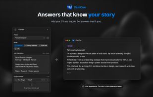 CamCue Context — answers using your CV, job description and documents