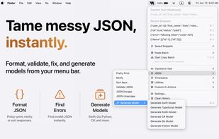 Format, validate, sort, escape, and convert JSON directly from the clipboard.