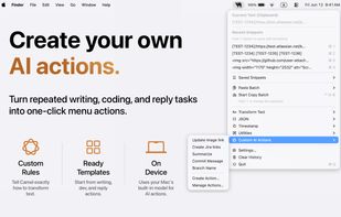 Create reusable on-device Apple Intelligence actions and assign global shortcuts.