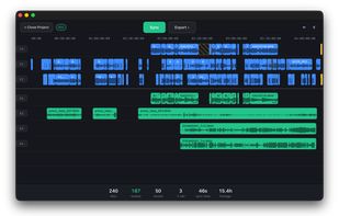 An on-location live shoot with mixed sources: 3 cameras and 3 audio recorders, 240 clips, 15.4 hours, synced in 46 seconds. No timecode, no clapper.