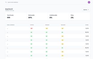 Validation result with download